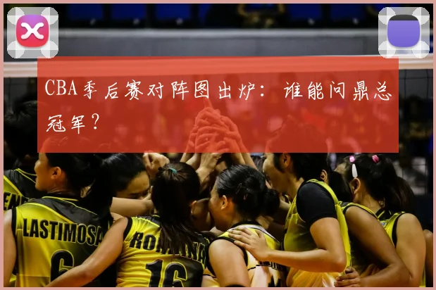 CBA季后赛对阵图出炉：谁能问鼎总冠军？